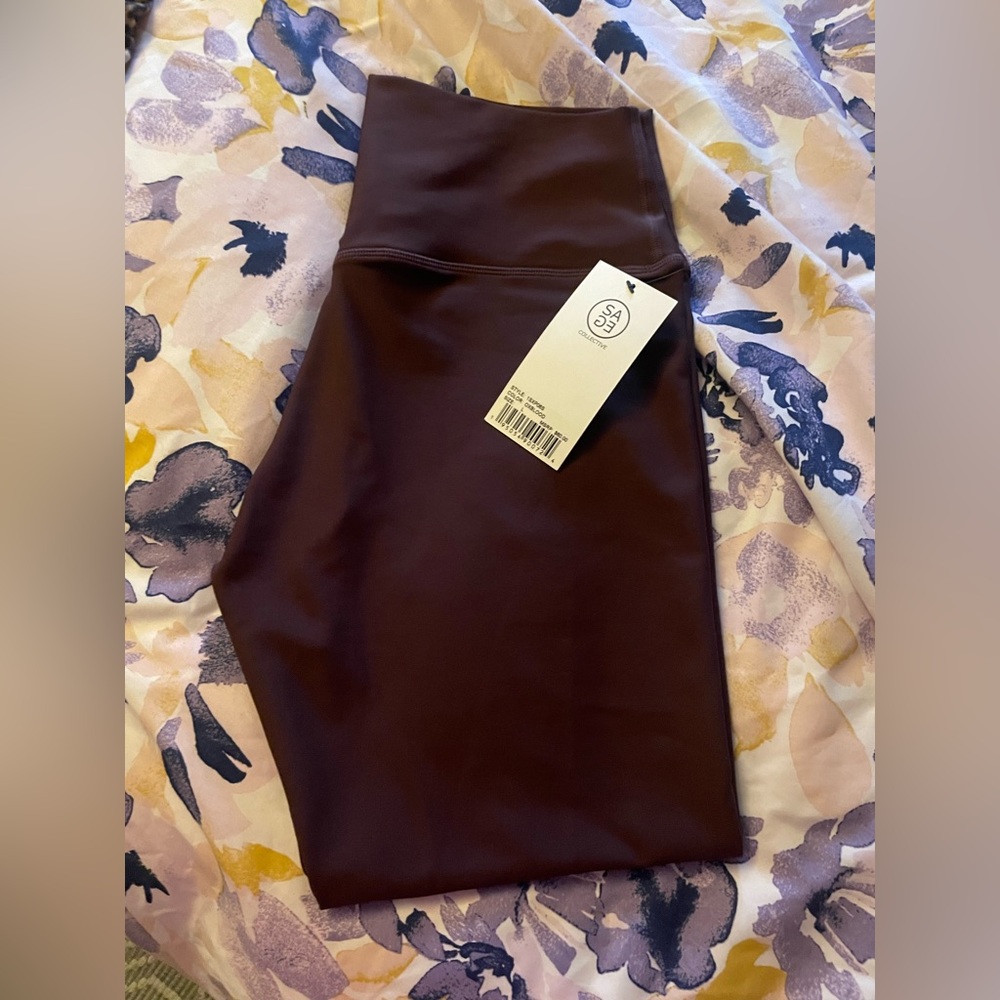 Sage Collective - Dark Purple Activewear Leggings - Size M
